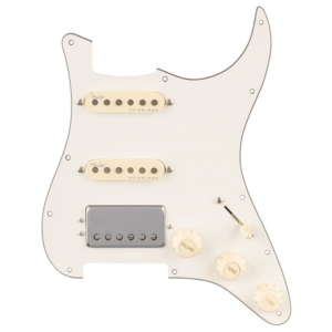 FENDER PRE-WIRED STRAT PICKGUARD QUADRA TAP-ULTRA NOISELESS HSS PARCHMENT 11 HOLE PG