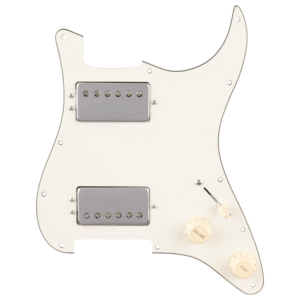 FENDER PRE-WIRED STRAT PICKGUARD QUADRA TAP HH PARCHMENT 11 HOLE PG