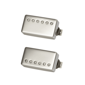 GIBSON CUSTOMBUCKER SET DOUBLE BLACK WITH NICKEL COVERS