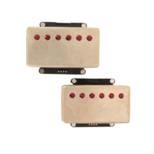 CREAM T BILLY GIBBONS WHISKERBUCKER RED POLE PIECES SET AGED NICKEL RELISH HOUSED - INTERCHANGEABLE FOR CREAM T GUITARS